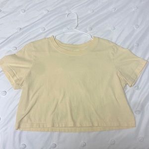 Urban Outfitters BDG yellow cropped tee